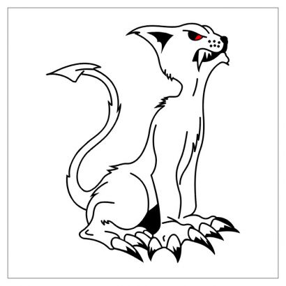 Tribal Cat Pic Tattoo